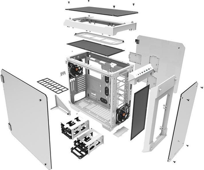 Kasë Thermaltake View 71 TG Snow Edition, Full Tower