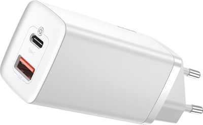 Adapter Baseus GaN2 Lite Fast PPS 65W USB, i bardhë