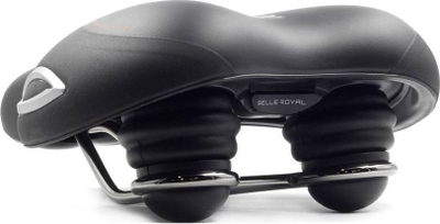 Shalë biçiklete Selle Royal Lookin Extra Large, me xhel komod, me amortizator elastomer, e zezë