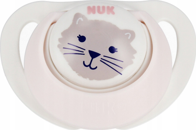 Cucla NUK Soothing Silicone, 0–6 muaj, set 2 copë, rozë