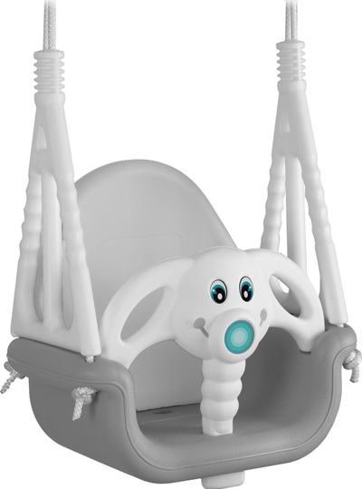 Luhatëse 3 në 1 Ricokids Elephant, modulare, për fëmijë 6m 7vjeç, gri e bardhë