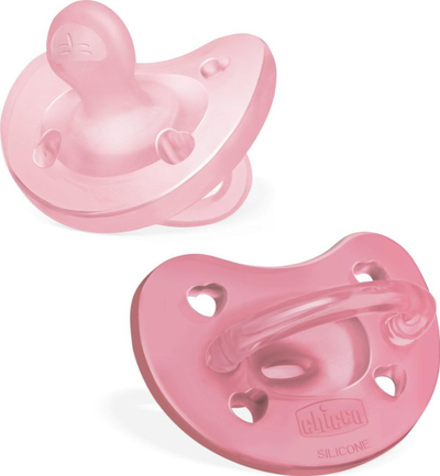 Biberon Chicco PhysioForma Soft, silikon, 6-16m, rozë, set 2 copë