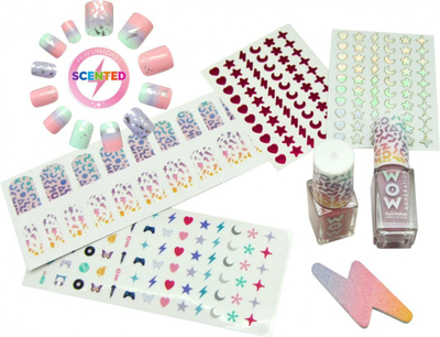 Set manikyr WOW Generation WOW00017-314, me thonj të aromatizuar, shumëngjyrësh