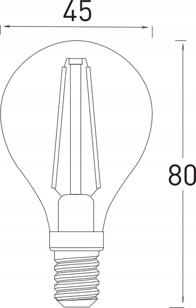 Llambë LED GTV LD-G45FL4M-30, 4W E14, dritë e ngrohtë, e bardhë