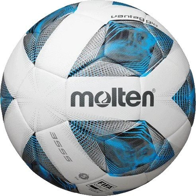 Top futsalli Molten F9A2000, PU, për sallë, i bardhë me blu e argjend