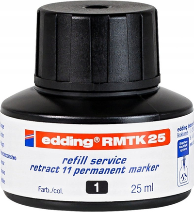 Bojë mbushëse për marker Edding RMTK 25, 25 ml, për marker permanent Retract 11, e zezë