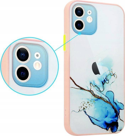 Mbulesë telefoni MX Aquarelle për iPhone XR, silikon i butë, motiv akuarel blu e bardhë