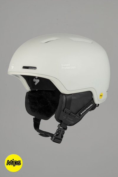 Качулка за ски Sweet Protection Looper Mips, за возрасни, со вентилација, бела