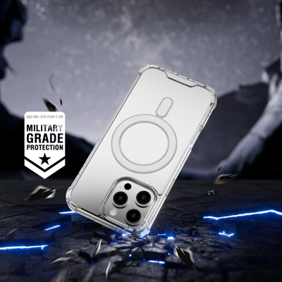 Mbrojtëse telefoni 4smarts Hybrid Case Ibiza për iPhone 16 Pro, MagSafe, kundër goditjeve, transparente