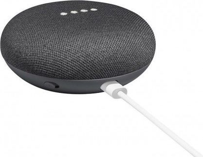 Altoparlant i zgjuar Google Home Mini, Wi‑Fi, me Google Assistant, gri e errët