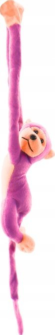 Lodër pelushi Lean Toys majmun, 60 cm, me zë, rozë