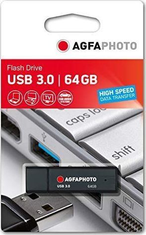USB AgfaPhoto 10571, 64GB, USB 3.2 Gen 1, e zezë