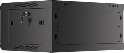 Kabinet Lanberg për montim në mur, 19", 4U (modeli WF01-6404-10B), 450 mm, i zi