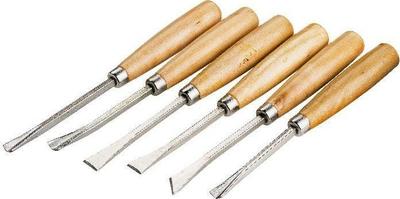Set daltash druri Drel Wood Carving Chisels, 6 copë