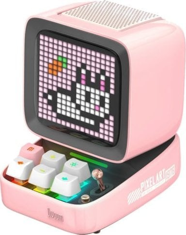 Altoparlant Bluetooth Divoom Ditoo Pro, 15W, me ekran Pixel Art, rozë