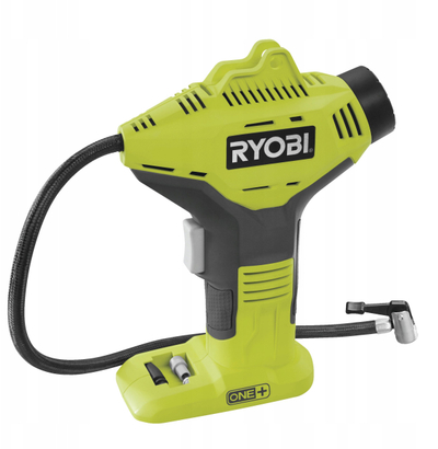 Set veglash Ryobi One+ Brushless 18V, trapano goditës, kompresor, bateri 2.0Ah dhe 4.0Ah