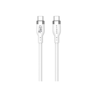 Kabllo Hyper HyperJuice USB-C në USB-C, 240W, 1 m, e bardhë