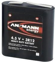 Батерија Ансман 3R12, 4.5V, цинк-јаглеродна, црна