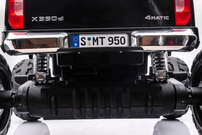 Makine elektrike për kalamoj Mercedes X 350d 4Matic 4x4, 2x12V, me telekomandë, e zezë me llak