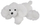 Lodra pelushi Beppe White Dog, 28cm, e bardhë