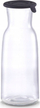 Karafë qelqi Zeller, 700ml, me kapak silikoni, e zezë