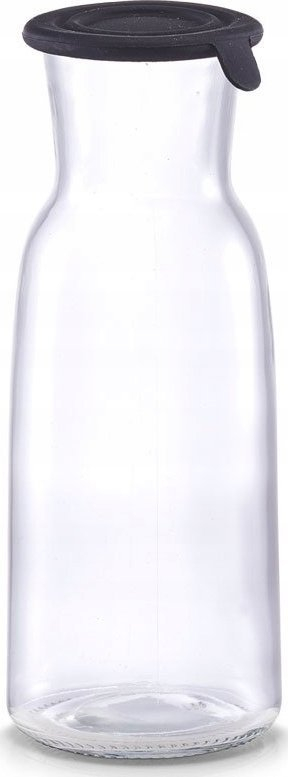 Karafë qelqi Zeller, 700ml, me kapak silikoni, e zezë
