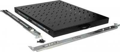 Raft rrëshqitës për kabinet 19" LevelOne Equip 280603 EZVS-19-1-80-B, 1U, 80 cm, i zi