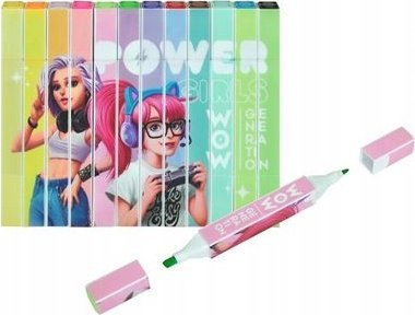 Shkumës marker WOW Generation Pastel Stick, 18 cm, majë e dyfishtë, jo toksik