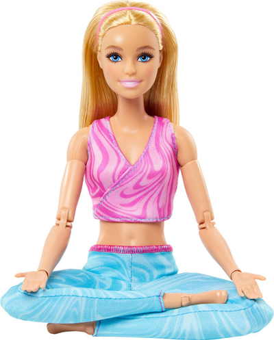Kukull Barbie Mattel Made to Move, 22 nyje të lëvizshme, veshje athleisure