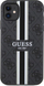 Guaskë telefoni Guess Hardcase 4G Printed Stripes MagSafe për iPhone 11 XR, 6.1", e zezë