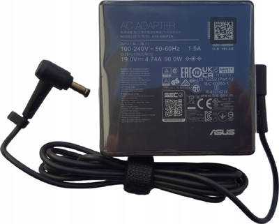 Karikues laptopi ASUS 0A001-00058900, 90W, për përdorim mrena, i zi