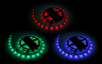 Shirit LED Rebel RGB, 5m, IP65, PCB e bardhë