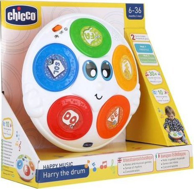 Lodër interaktive muzike Chicco Harry Drum, 50 melodi, me drita, shumëngjyrëshe