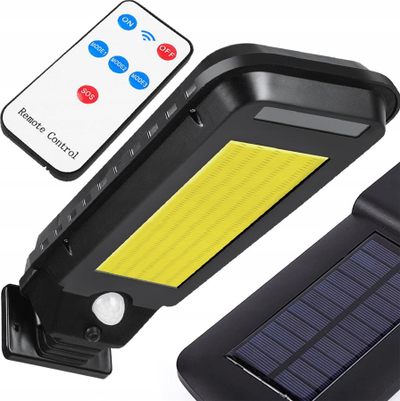 Llambë muri LTC Solar, 30W, 2000lm, 2400mAh, e zezë