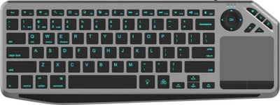 Tastierë Techly Dualna, wireless, US, e zezë dhe e hirtë