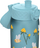 Shishe uji për kalamaj Recyclon Bumble Bees, 350 ml, pa rrjedhje, blu