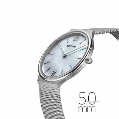 Orë grash Bering Ultra Slim 18434-000, e argjendtë