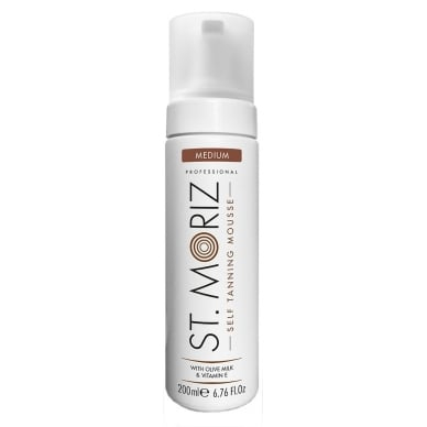 Пена за самопотемнување St Moriz Medium, постепен ефект, пумпа, златна боја