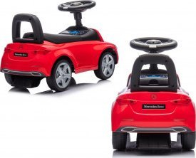 Makina shtytëse për fëmijë Milly Mally Mercedes C-Class S, me tinguj, me ndarje lodrash, e bardhë