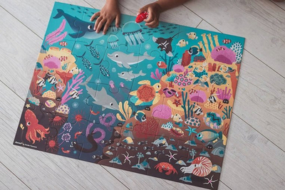 Puzzle Janod Magical The Ocean, 24 copa, 65x50 cm, shumëngjyrësh