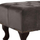Stol piano Emma Chesterfield velur gri këmbë druri e errët 78×46×40 cm (HM226.10), gri/ kaftë