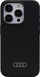 Kapak telefoni Audi Silicone Case për iPhone 15 Pro 6.1", silikon, i zi