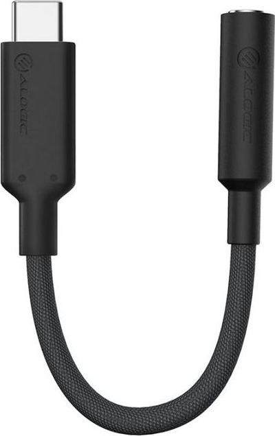 Adapter audio ALOGIC ELPC35A-BK, USB-C në 3.5mm, 10 cm, i zi