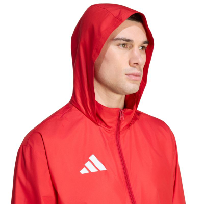 Спортска јакна Adidas Entrada 26, полиестер, со патент, црна