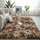 Tapet Thick Soft Plush Shaggy Ombre, 80x150 cm, antirrëshqitës, kafe ombre