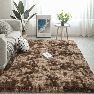 Tapet Thick Soft Plush Shaggy Ombre, 80x150 cm, antirrëshqitës, kafe ombre