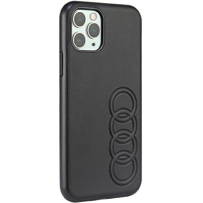 Mbrojtëse telefoni Audi për iPhone 11 Pro, lëkurë, e zezë