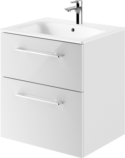 Set dollap lavamani Koło Nova Pro Premium, 60x50.2x65.2 cm, lavaman qeramik, i bardhë me shkëlqim
