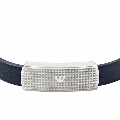 Byzylyk për meshkuj Emporio Armani EGS2987040, e kaltër/argjendtë