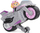 Lodër Paw Patrol Moto Pups Skye Deluxe Vehicle, motor me figurinë, gri rozë